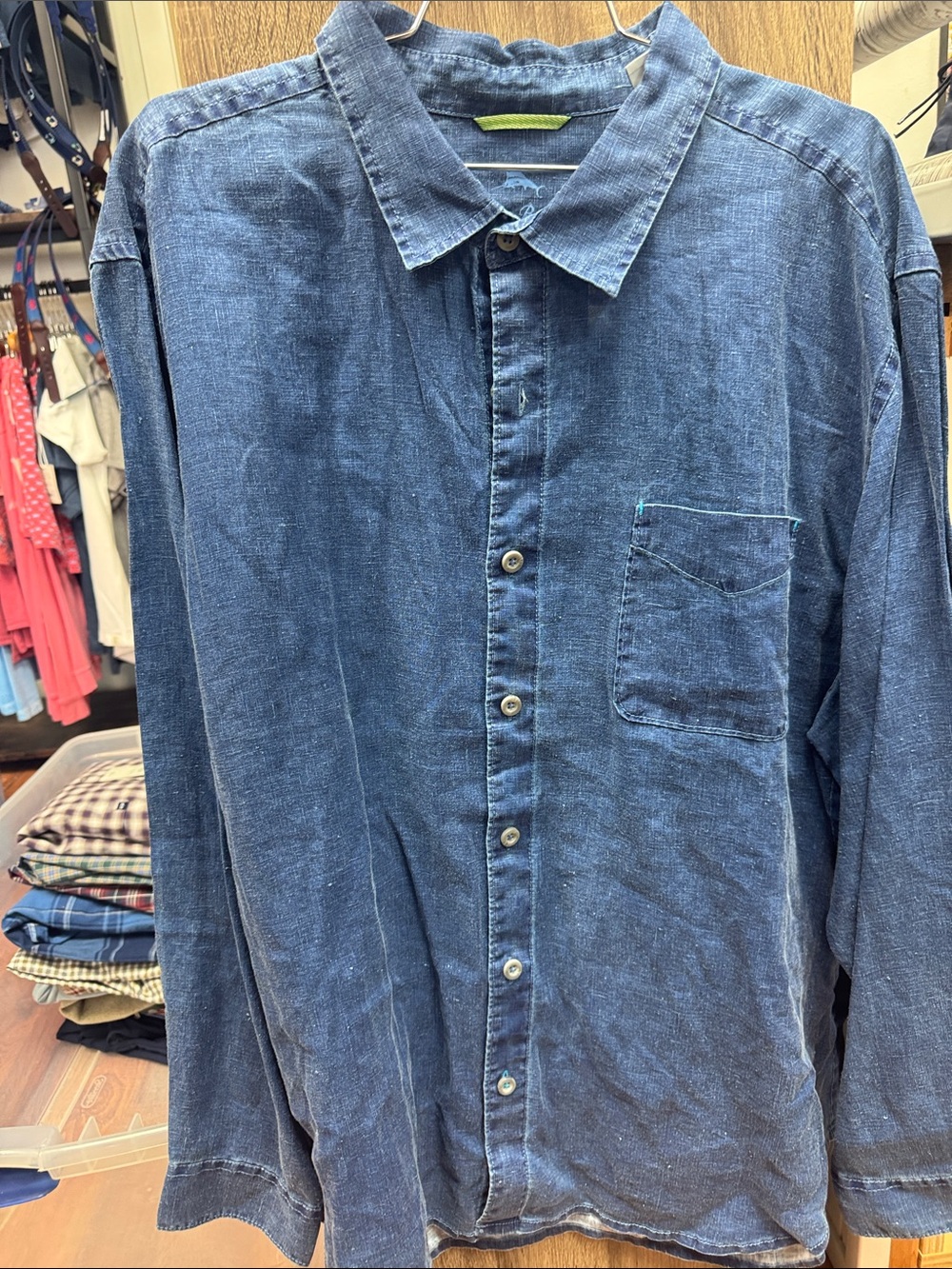 Tommy Bahama Indigo Blue Casual Button-Down Shirt